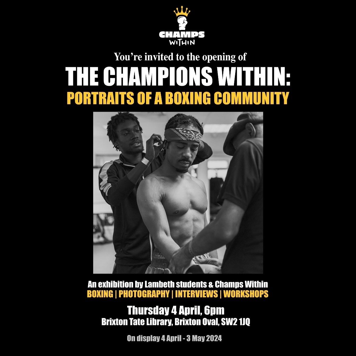 We are so happy to announce our latest project - The Champions Within : portraits of a boxing community. We will be hosting an exhibition at Brixton Tate Library over the month of April. Opening night will be on Thursday the 4th

#champswithin #community #photography #boxing