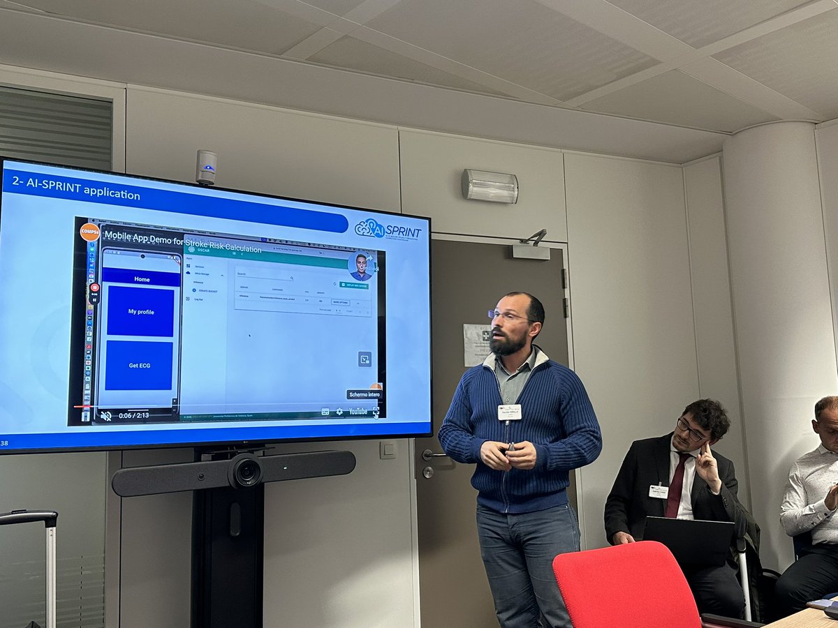 bsc_compss's tweet photo. Today in Bruxelles, for the review of @ai_sprint project. We are showcasing the results of our #healthcare app for #stroke risk detection using @BSC_CNS hpc tools. #onecareai https://t.co/Kkyjnu8jHN