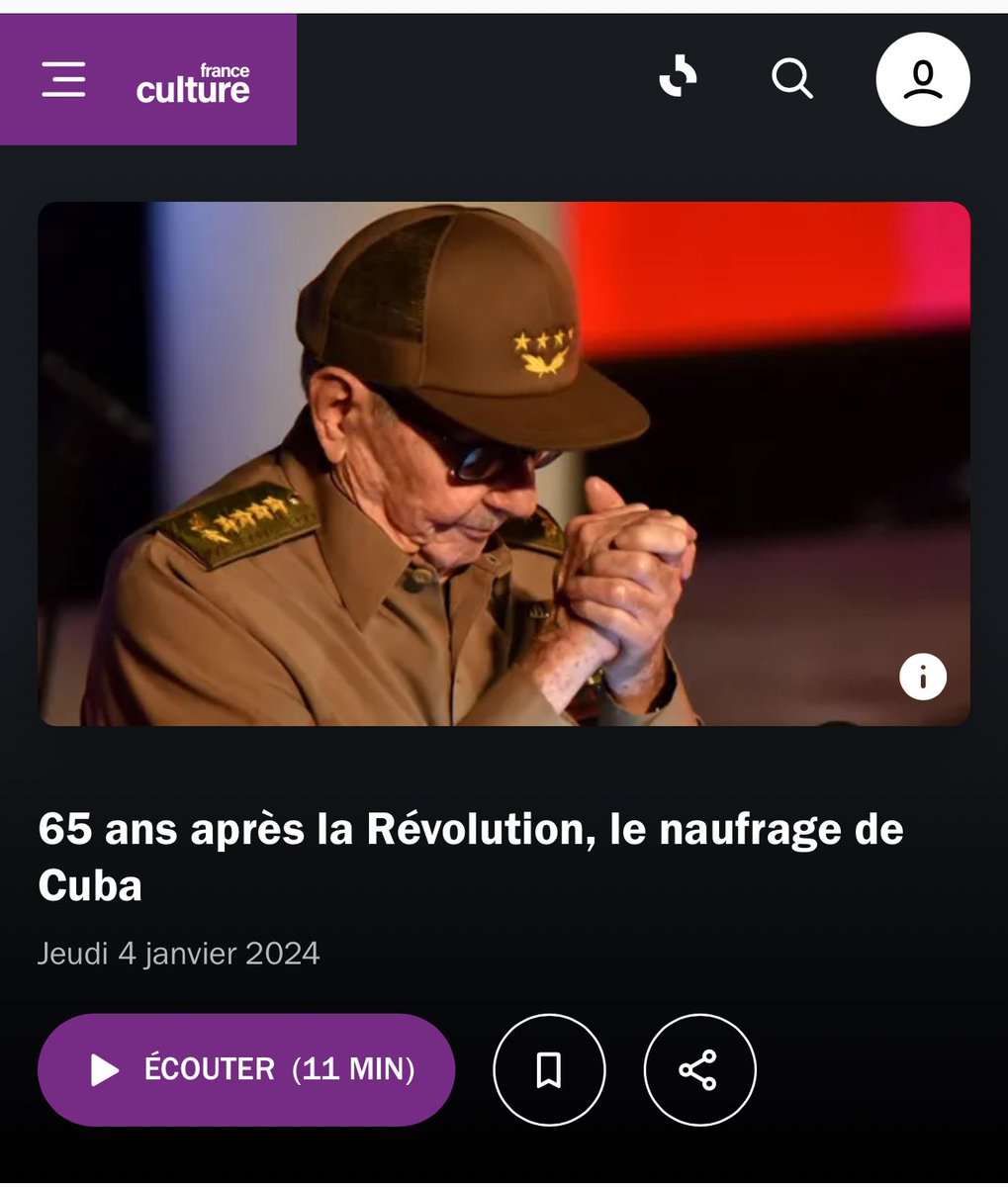 65 ans après la "révolution", Cuba est en ruine, les opposants sont en prison, plus d'un million et demi de Cubains ont fui chez l'ennemi 🇺🇸 600 000 depuis 2 ans), les familles de dirigeants et de militaires captent richesses et terres.

C'est le modèle admiré par PCF, LFI et CGT