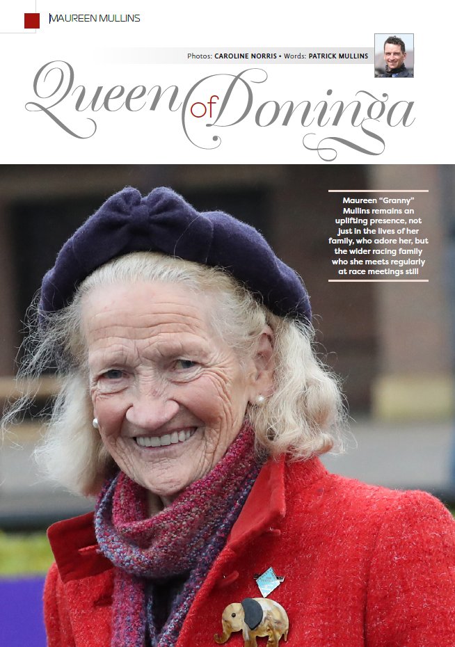 RebelDevil71's tweet photo. Patrick Mullins wrote an homage to his granny, Maureen Mullins that appeared for the first time in @IRYOfficial 2023 (December 2022). The grand dame of Irish racing has died just a few months short of her 95th birthday. https://t.co/erhgKOtbdZ