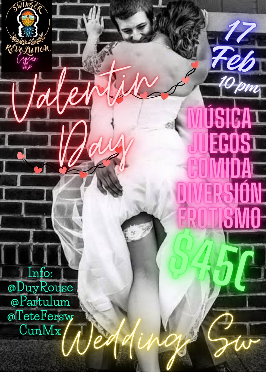 Mis pompis y yo ya estamos listas pa éste #Mierculitos y también pa la fiesta de ste 17 de febrero...Recuerda que la fiesta de #SRC s una oportunidad pa conocer nuevas parejas y amigos pa interactuar en el SW pero si solo qieres bailar y disfrutar,EL NO,SE RESPETA,¡te esperamos!