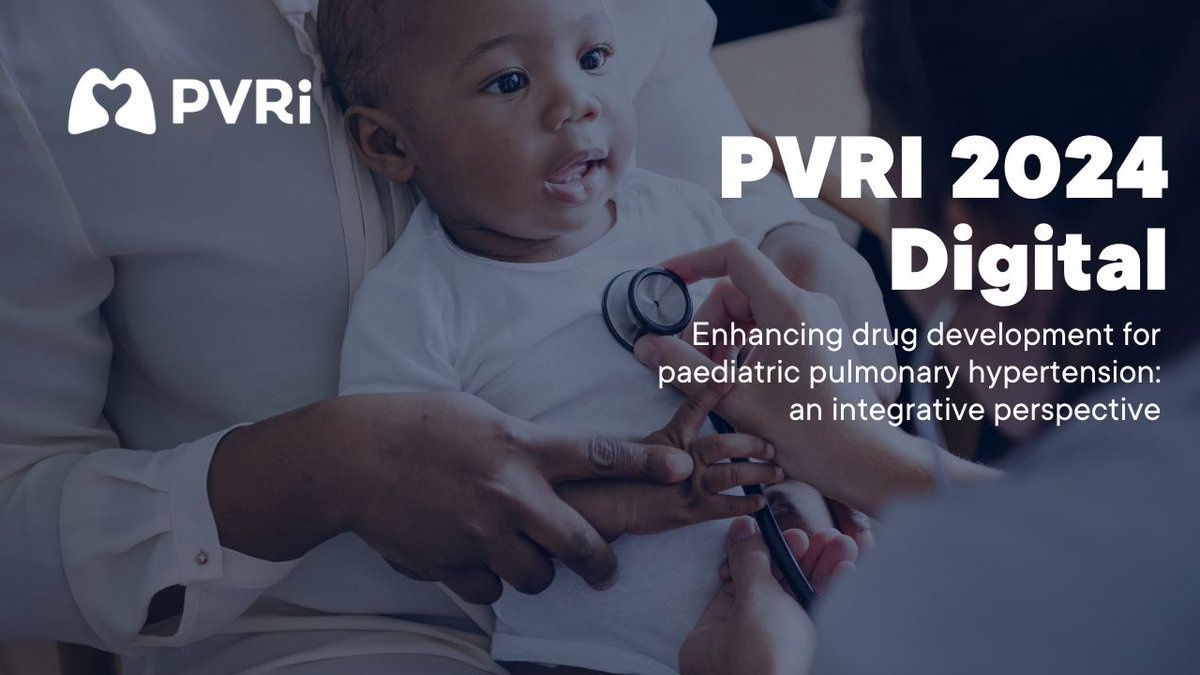 Our next #PVRIDigital webinar 'Enhancing drug development for paediatric pulmonary hypertension' is happening today at 3PM GMT.