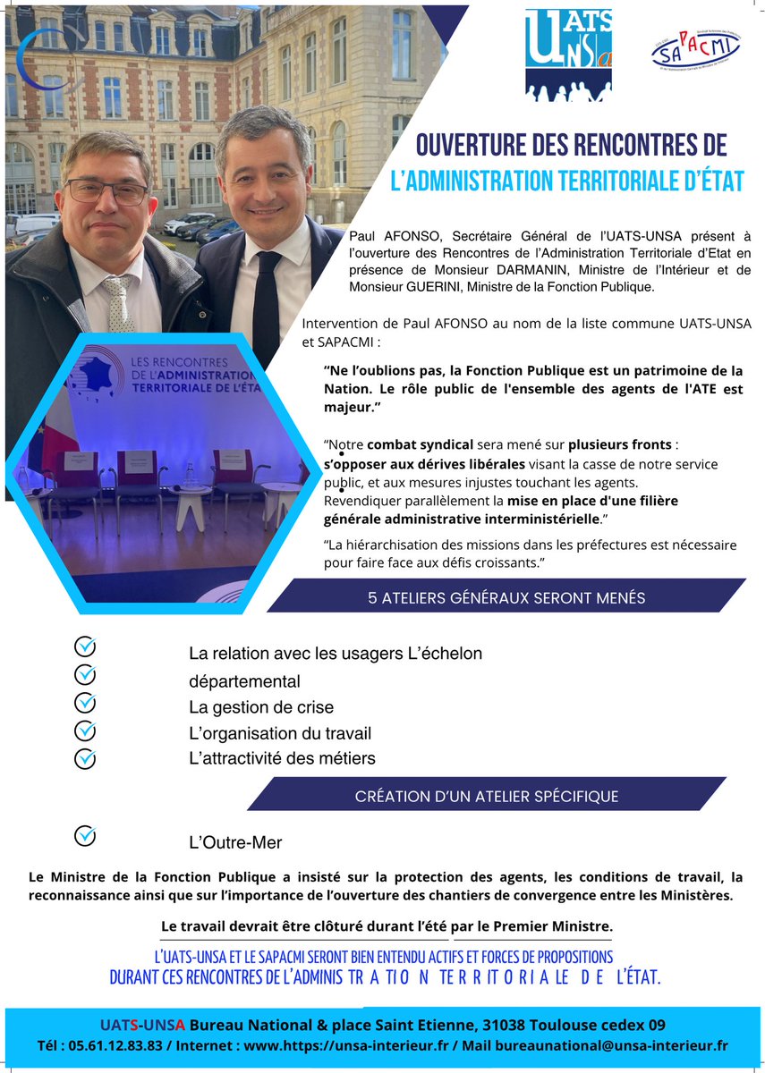 #rencontres territoriales de l’administration : Paul Afonso est intervenu