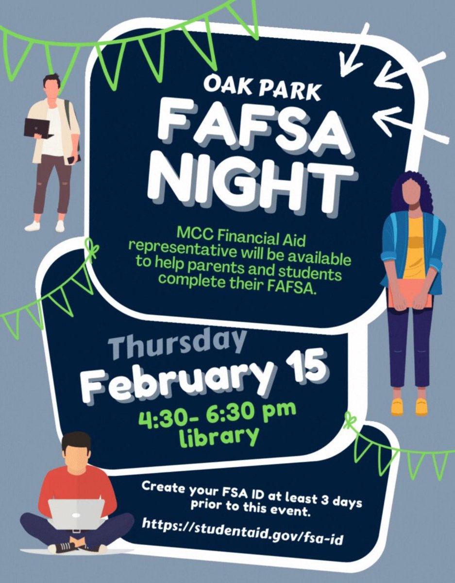 Reminder that Parent/Teacher Conferences are tomorrow (2/15) from 4:30-7:00 for all grades. Senior families remember that we will be offering help with the FAFSA, KC Scholars, and any scholarship questions in the LMC! Hope to see you there!
