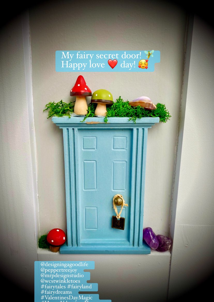 My fairy secret door! 🧚 
Happy love ❤️ day to my Roger and to you all! 🥰

@designingagoodlife
@peppertreejoy
<a href="/mrpdesignstudio/">Designing a Good Life - MRP Design Studio</a>
<a href="/wcstwinkletoes/">Mané and Roger</a> 
#fairytales #fairyland 
#fairydreams 
#ValentinesDayMagic #HappyValentinesDay2024