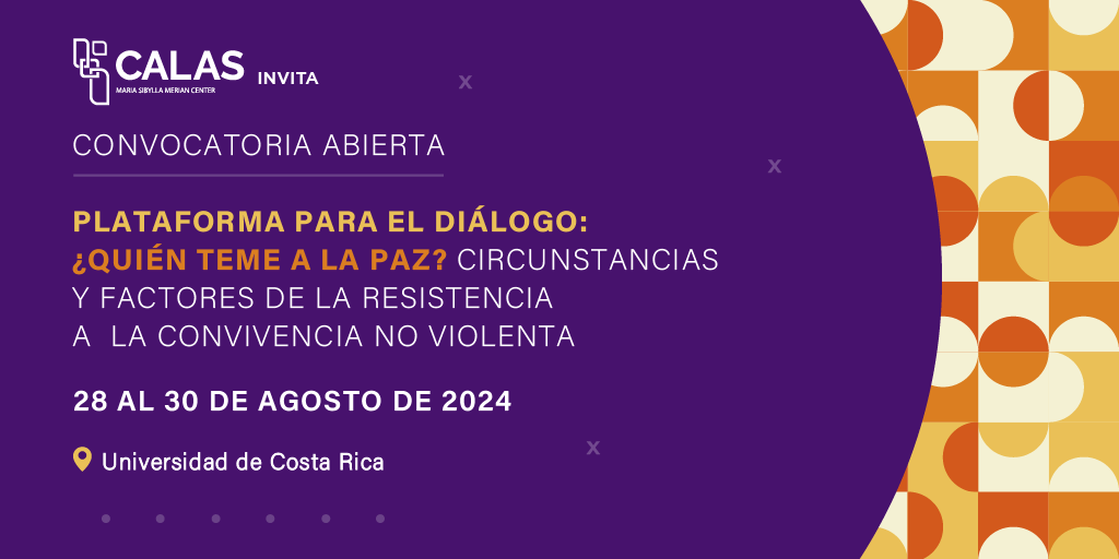 CALAS - Center for Advanced Latin American Studies (@calascenter) on Twitter photo 📢 ¡Atención!
El #CALASCenter te invita a participar en la convocatoria para abonar al debate sobre las diversas formas de resistencia a la paz. 
✍️ Si tienes formación en las Ciencias Sociales y Humanidades, participa con tu propuesta: ➡️ bit.ly/3RZhY5W 📢 ¡Atención!
El #CALASCenter te invita a participar en la convocatoria para abonar al debate sobre las diversas formas de resistencia a la paz. 
✍️ Si tienes formación en las Ciencias Sociales y Humanidades, participa con tu propuesta: ➡️ bit.ly/3RZhY5W