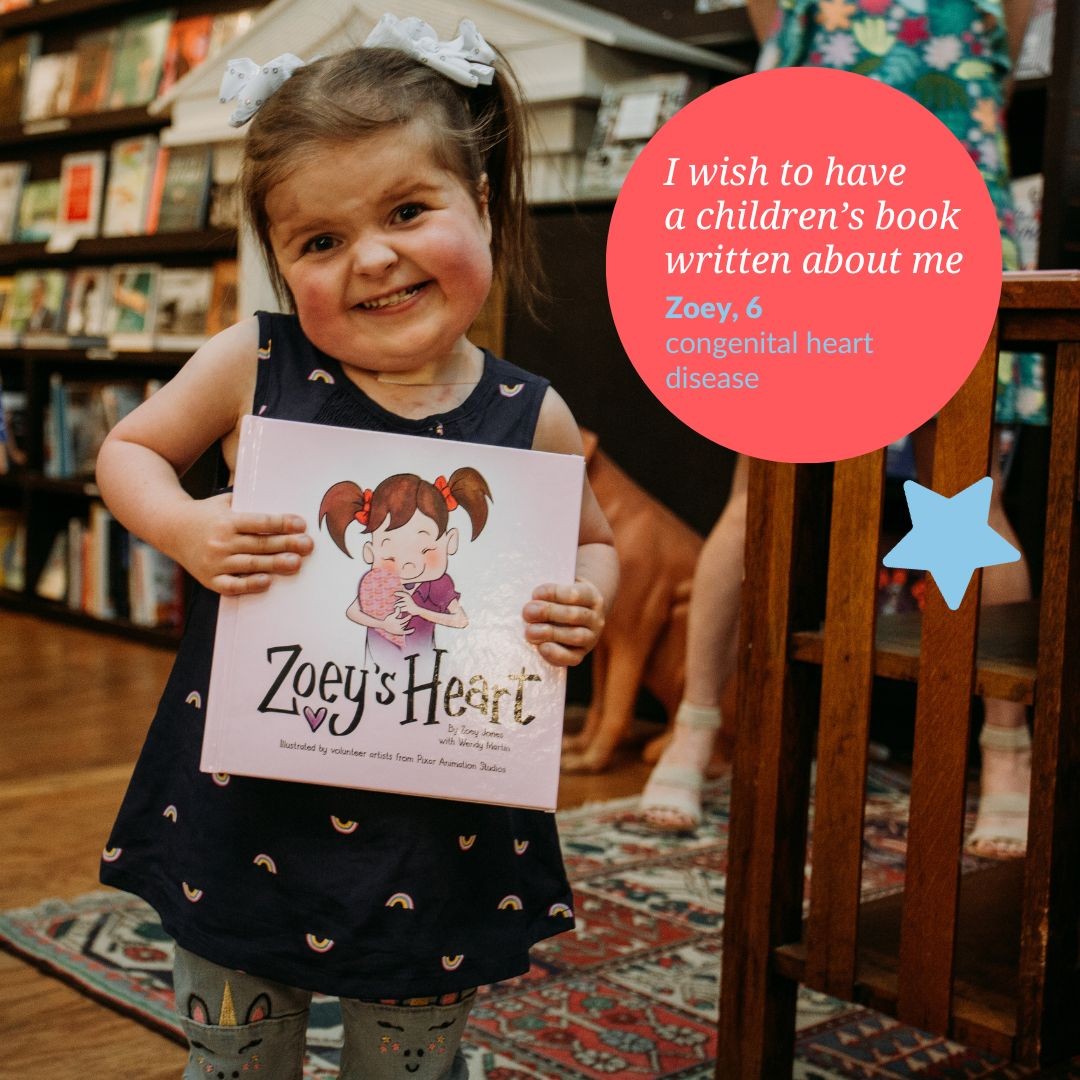 Happy Valentine’s Day! 💌 Zoey’s wish will make your heart smile. 🥰 Zoey copes with her heart condition by escaping into books. See how her wish put an inspiring twist on her medical journey: wish.org/heart 💙 #HeartOfAWish #AmericanHeartMonth @MakeAWish @MakeAWishMidTN