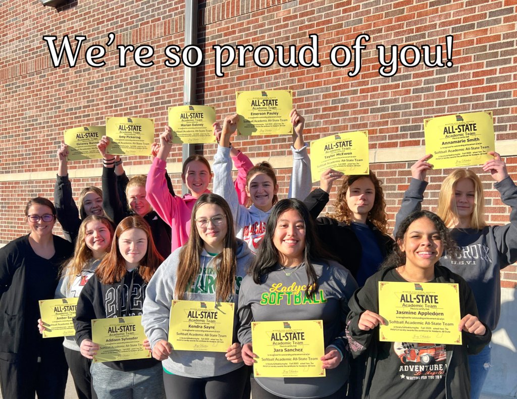 Congratulations to our Lady Cat Softball Team for earning #AcademicAllState as a team!  Also, a big congratulations to our individuals earning this distinction as well!