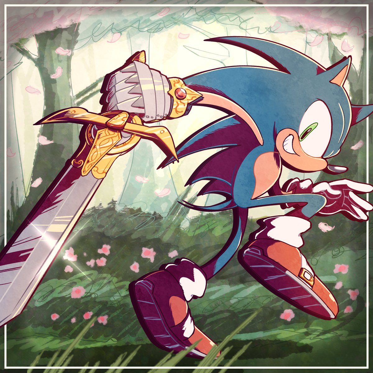 boiled_walrus's tweet photo. sonic and the black knight CLEARS valentine’s day 🥱 https://t.co/ah9DAai3Uh
