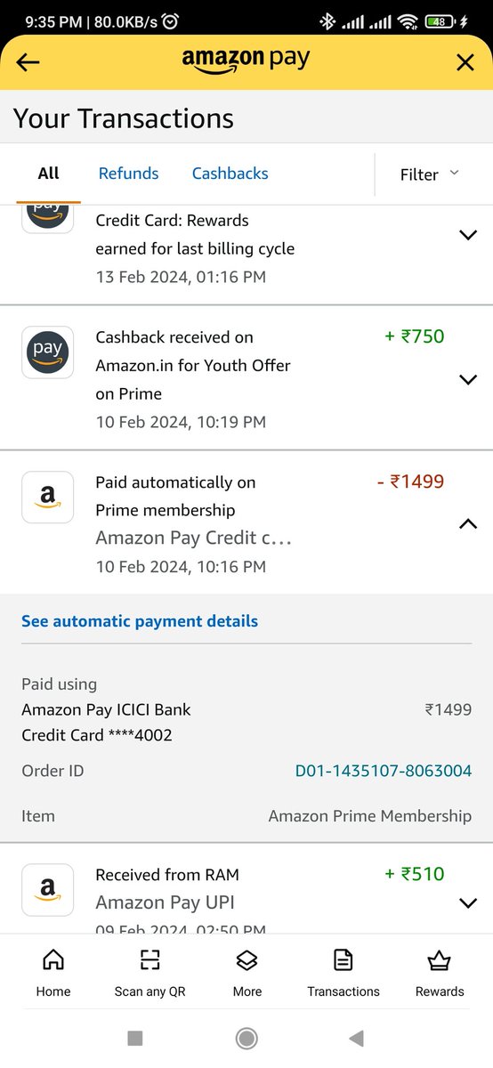 rahulgupta7050's tweet photo. without my permission my Amazon Prime membership renew with my icici credit card @AmazonHelp @amazonIN @ICICIBank_Care @ICICIBank  @ZeeBusiness @aajtak https://t.co/vp2OQHOeMt