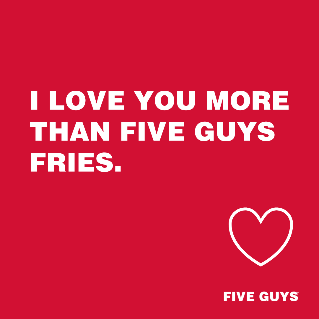 Nothing says true love more than a Five Guys burger &amp; fries 😉 
Happy Valentine's Day. 

______________

#valentinesday #burgerandfries #bahrainburgers 
#bahraineats