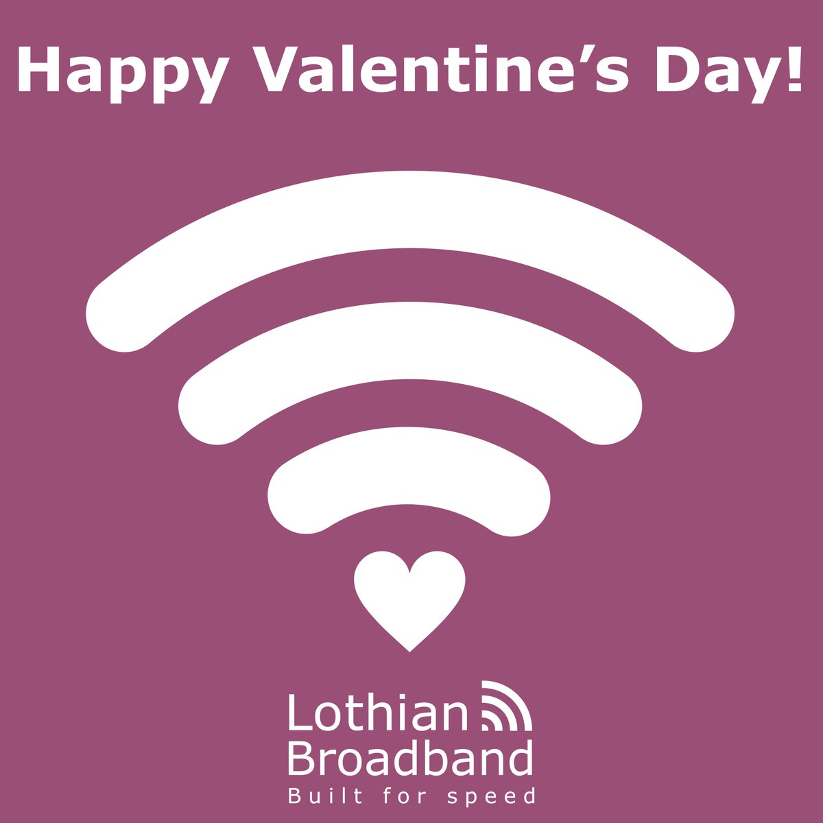 Happy Valentine’s, Galentine’s or Palentine’s to all those who celebrate 💜

Over on our website, we've written a a new blog on why it might be time to look at the relationship with your internet provider and see if it might be time for a change: lothianbroadband.com/blog/looking-t…