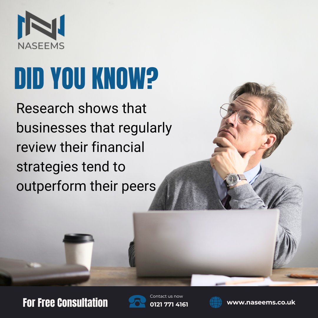 Ready to take your business to new heights? Reach out to us for a FREE consultation at 0121 771 4161 or visit our website at naseems.co.uk.

.
..
.
.

#FinancialStrategies #BusinessGrowth #FreeConsultation #UnlockYourPotential #BusinessSuccess #DidYouKnow