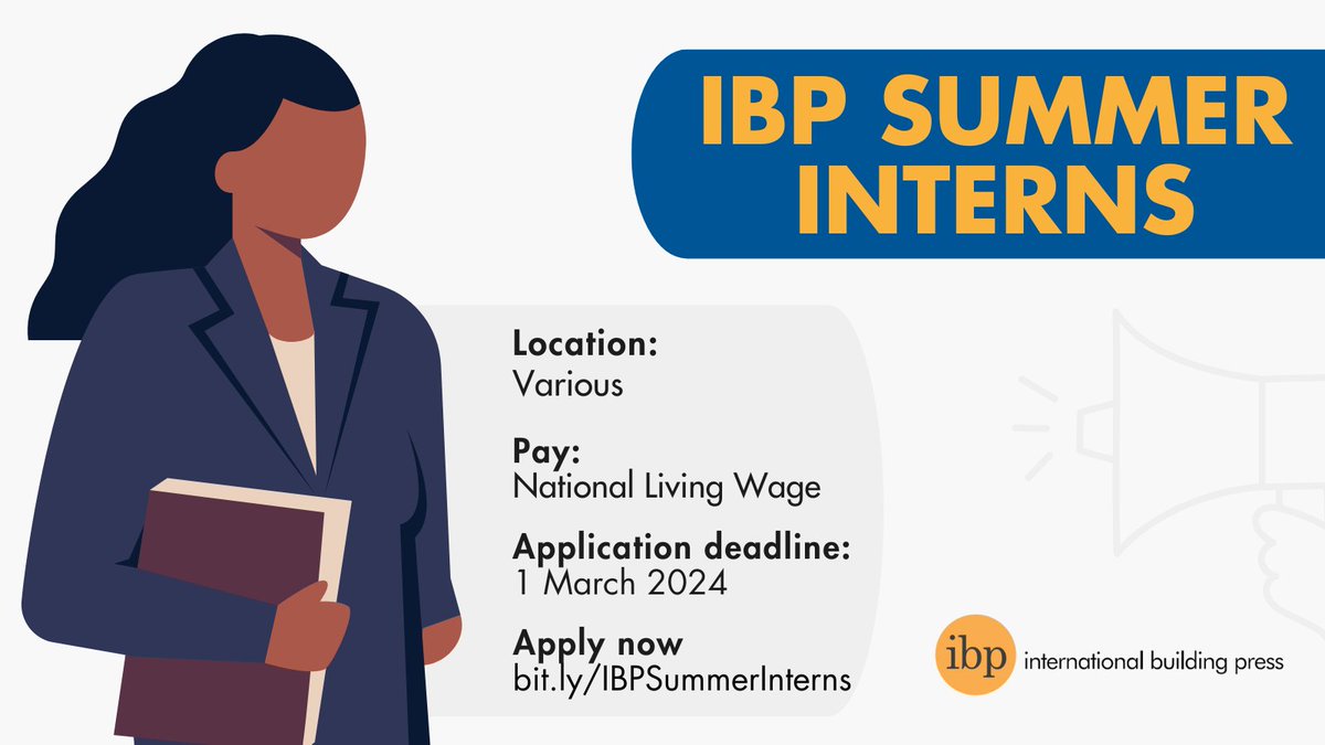IBP is launching a range of internships this summer.

The placements offer students a chance to boost their media skills, working alongside PR and journalism specialists.

Apply at bit.ly/IBPSummerInter…
#JournalismInternship #PRInternship