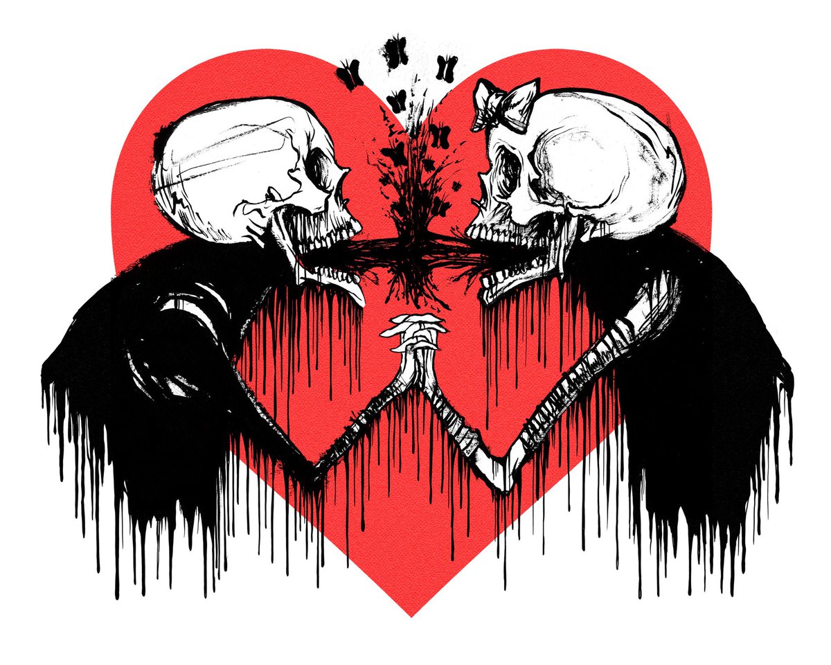 alexpardee's tweet photo. Happy Valentine’s Day let’s vomit in each other’s mouth. ❤️🖤 https://t.co/NKgytmIvtj