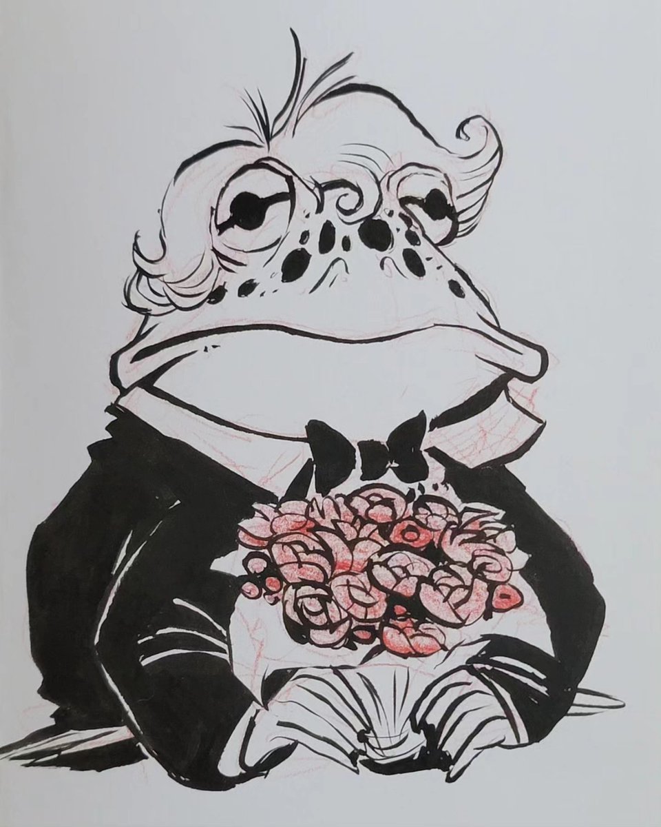 erin_humiston's tweet photo. My wife is a big fan of #TobyToad . How can a guy like me compare this #valentinesday ?
#valentines #valentine #tobytoad #toad #ink #inkbrush #redpencil #blackwingpencil #drawing https://t.co/lgWNzeLT7n