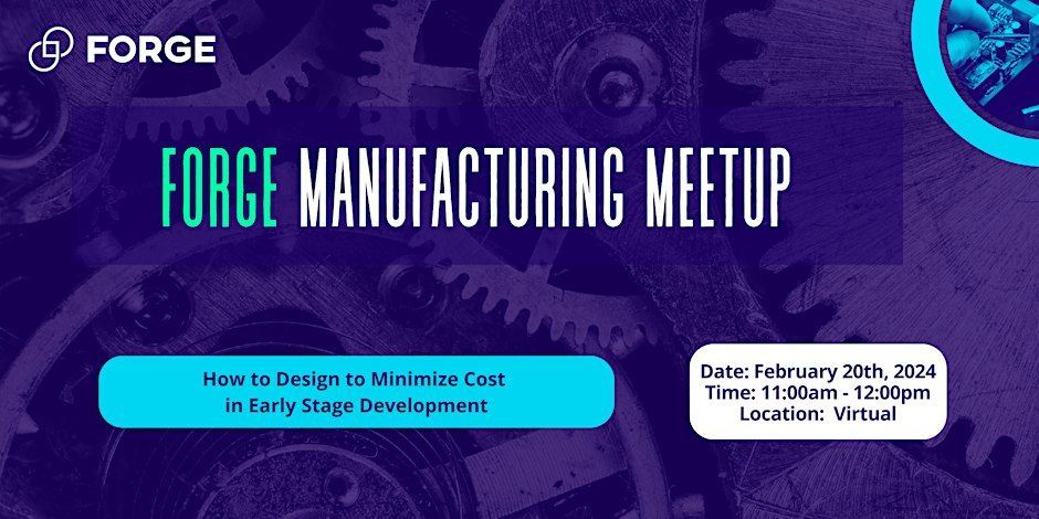FORGEImpact's tweet photo. #Startups - do you want to learn how to design your product to minimize cost? Join us at the next FORGE Manufacturing Meetup on Feb 20, with experts John Erickson of @Prod_Resources, Matthew De Remer of @Bayard_Design, and Jason Enos of @EmpireGroupUSA  https://t.co/ThBItyfFUZ https://t.co/tTO0xf0g8w