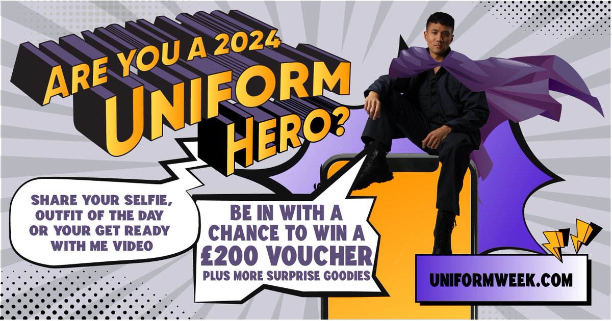 🦸‍ The search is on for our 2024 #UniformHeroes! Share your selfies, #OOTD photos or #GRWM videos - we're asking you to rock that uniform and dazzle us! Unleash your inner hero for a chance to win a £200 voucher! Join in at uniformweek.com

#InternationalUniformWeek