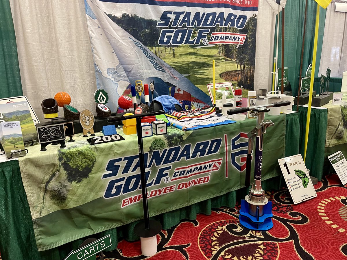 StandardGolf's tweet photo. 🔵 Standard Golf would like to welcome all of you who are attending the @GCSAA Iowa Chapter ITI Conference and Trade Show. Feel free to stop over for some Standard Golf Merchandise and Info! We’re happy to support our HOME Chapter this week! 🔴 https://t.co/DudqnFtzUI