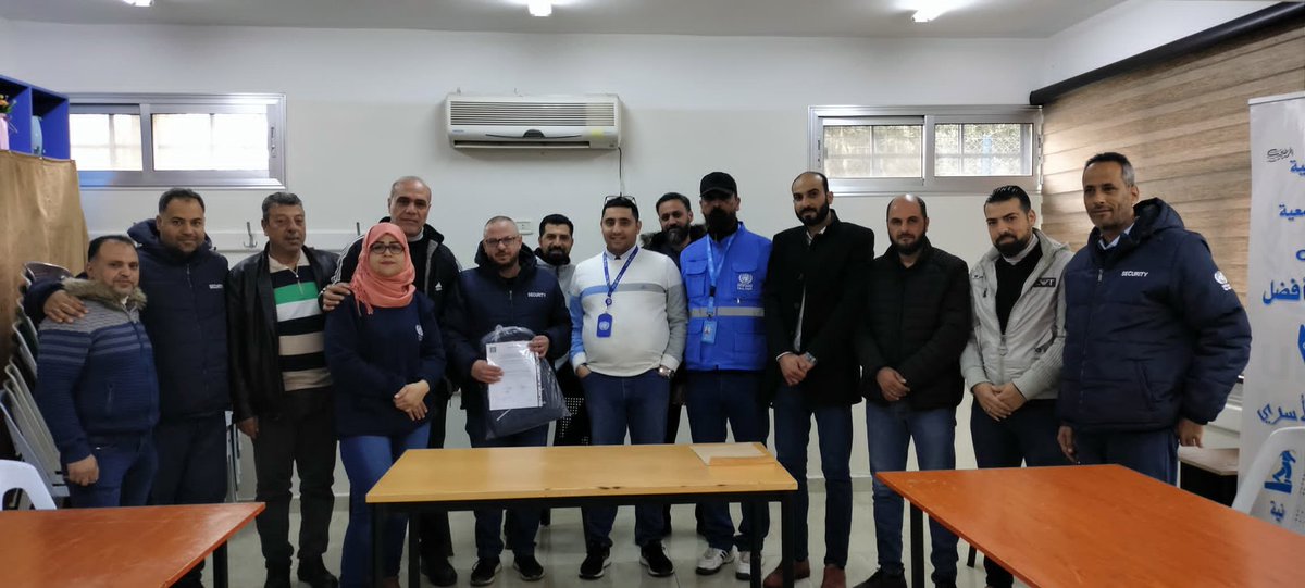 asaad_h89's tweet photo. 🚩 Celebrating 🥳 & honoring 🎖 guard of the month, Mr. Yousef abu Hamad, the best guard from #FSRM team for Jan 2024 at @UNRWA south area.
🚩 His duties commitment help us and the #refugees to provide high quality services in the safety environment.
🚩 I have been working with Yousef since 2014 and I know carefully his commitment and capabilities thank you Yousef and keep up the good work.