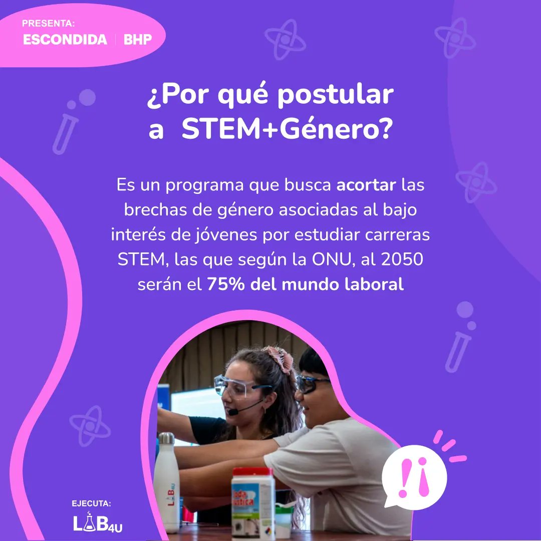 Proyecto_Liqcau's tweet photo. 🔬✨¡Docentes de Antofagasta, es su momento de brillar en STEM+Género! 🌈

Si eres profe de química, física, biología o ciencias naturales, esta es tu oportunidad para revolucionar la educación científica en tu aula. 

✅️ https://t.co/jFyio5YDTy https://t.co/nLjjwHPhOw