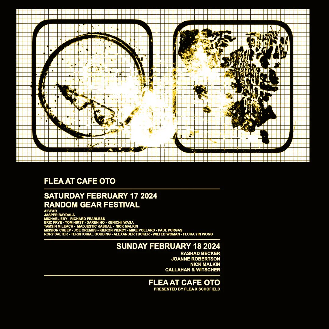 I play (??) @Cafeoto this Saturday for @gentledefect #Randomgearfestival A celebration of absurdity and improvisation @RichardFearless @wiltedwoman @PetitFlo @oldfog @tomhirstmusic @PaulPurgas @rashadbecker @postgeography And loads more! Tix available on @Cafeoto website