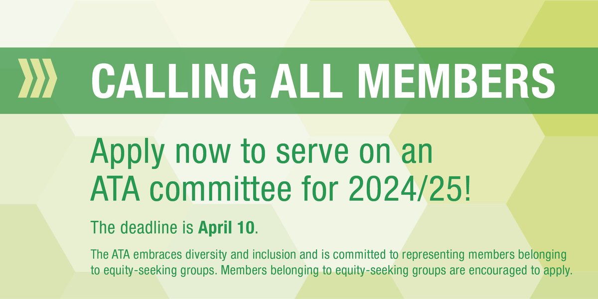 🤔Have you ever thought of volunteering on a committee? We are seeking teachers to fill vacancies on various committees. **Deadline to apply: April 10** Check out the list of opportunities: bit.ly/45UNrvT #abteachers #volunteer #abed