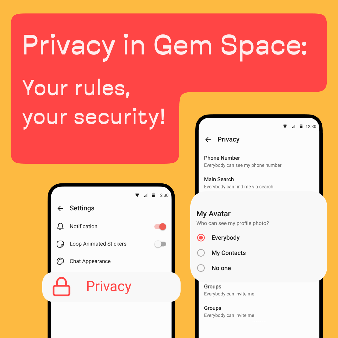 Today, we're rolling out new privacy settings to ensure your messaging experience is safe and secure. Want to learn more? Check out our latest blog post for details on how to customize your privacy settings and control who can see your information: links.gemspace.com/message/ab2539…