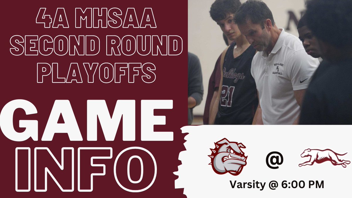 Josh Barnett (@coachbarnett7) on Twitter photo MHSAA Second Round Game!
🗓️ Friday, February 16
🆚 Kosciusko High School 
📍 Memorial Gym
⏱️ 6:00 Boys
<a href="/ShettlesScotty/">Scotty Shettles</a> <a href="/HailMaroon/">Hail to the Maroon 🐾</a> <a href="/thedirtysfinest/">NA FRA</a> MHSAA Second Round Game!
🗓️ Friday, February 16
🆚 Kosciusko High School 
📍 Memorial Gym
⏱️ 6:00 Boys
<a href="/ShettlesScotty/">Scotty Shettles</a> <a href="/HailMaroon/">Hail to the Maroon 🐾</a> <a href="/thedirtysfinest/">NA FRA</a>