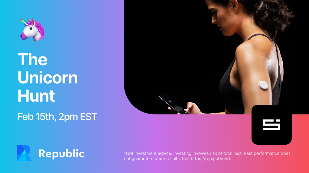 Join us for the <a href="/joinrepublic/">Republic</a> Unicorn Hunt 🦄 for your chance to talk to our founders, learn more about our journey and  invest in Supersapiens.

republic.com/events/unicorn…

*No unicorns 🦄 will be harmed.

#startup #sportbiz #cgm