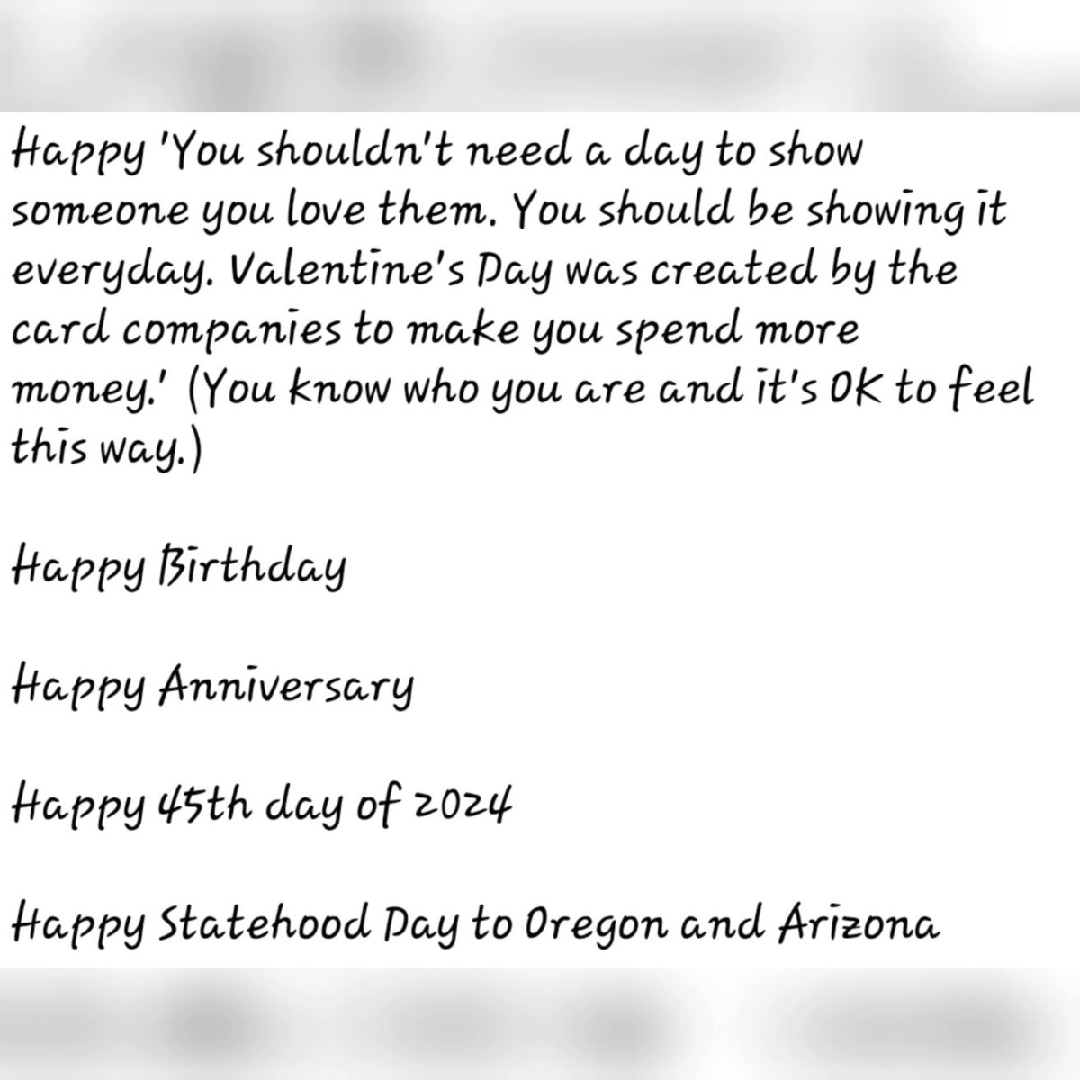 thatmixedchick's tweet photo. You don't have to be in love to celebrate. There's something for everyone on #valentinesday! #favabeansandanicechianti #hallmarkmadeitup #chiefskingdom❤️💛🏈 #nationalorgandonorday #goshortyitsyourbirthday #tonytonitonesaiditsouranniversary https://t.co/n8AUYmohlU