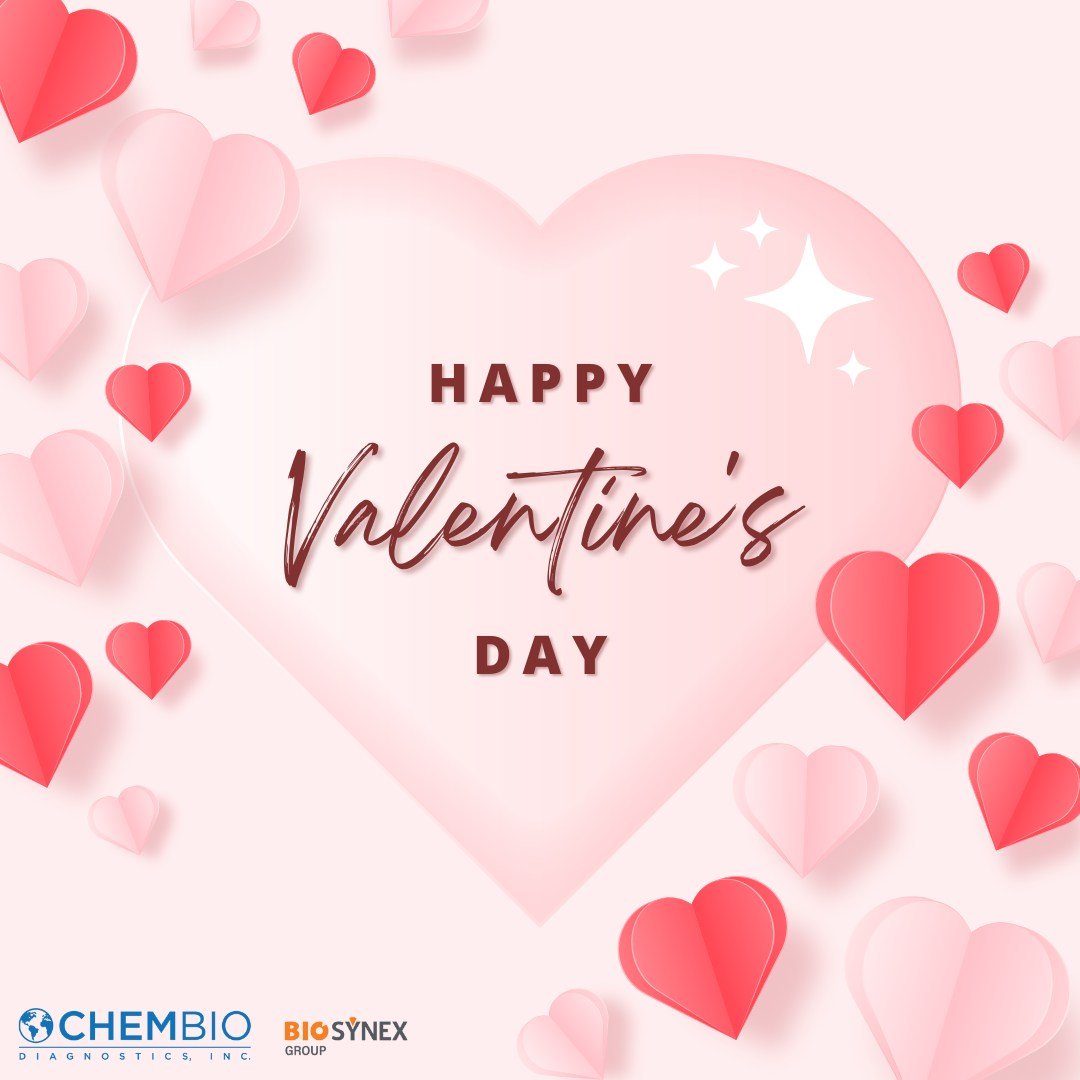 Valentine's Day is more than just about romantic love; it's a chance to show appreciation & gratitude. Today, we want to take a moment to celebrate our amazing customers. From all of us at Chembio, we wish you a Valentine's Day filled with love, laughter, & joyful moments.