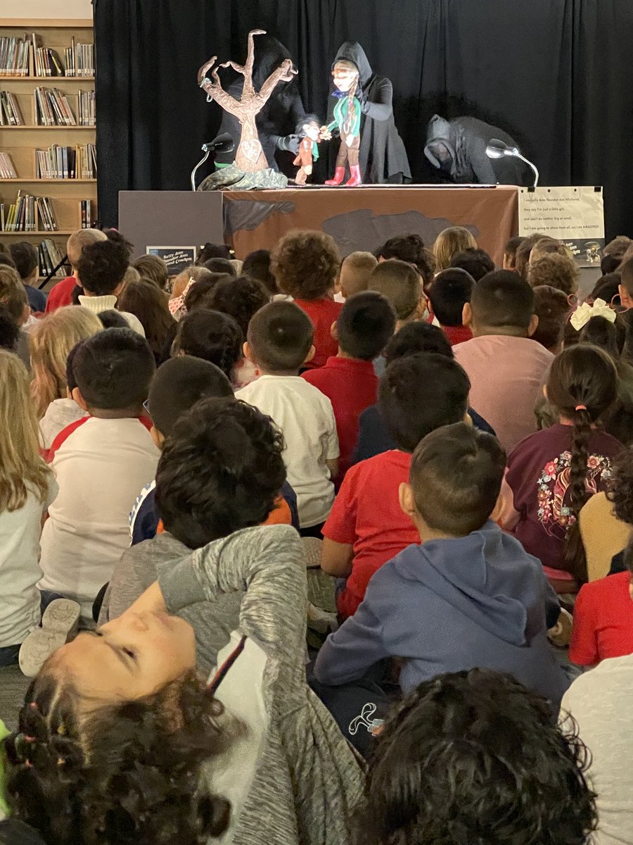 ⁦<a href="/AustinPublicLib/">Austin Public Library</a>⁩ Literature Live! puppet show performed The Legend of Sally Ann Thunder Ann Whirlwind Crockett for our PK-1st grade students this morning! It was a wonderful Valentine’s Day treat! #DVProud #GrowingGreatness