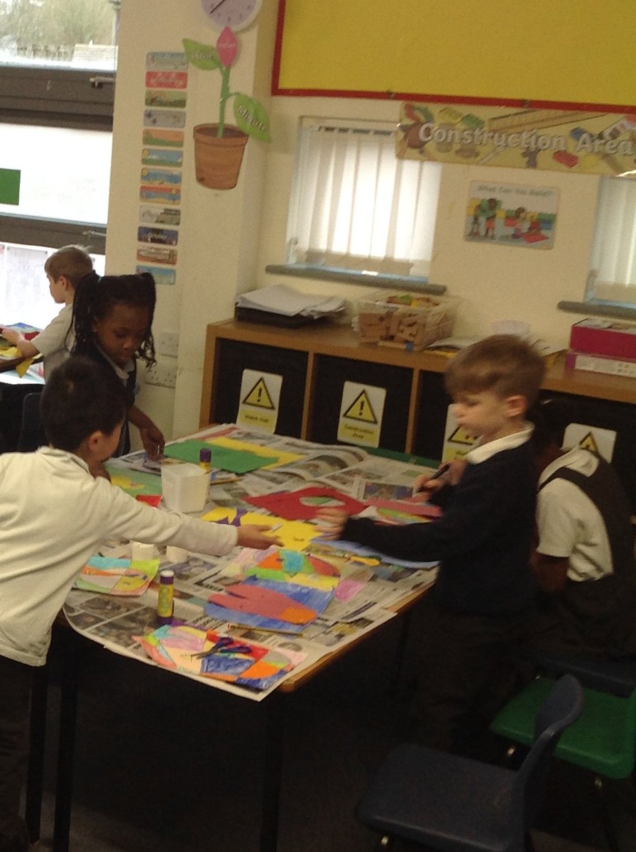 Crickets have had a wonderful afternoon creating their own Picasso style collages! <a href="/GilesBrookSCH/">Giles Brook School</a> #gbs4arts