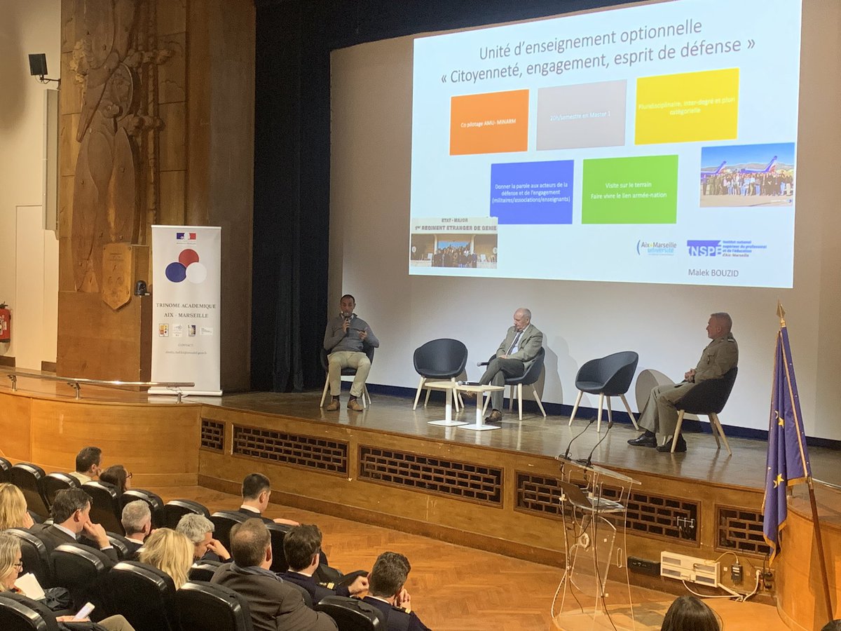 CuminettoJ's tweet photo. Forum des cadres du Trinôme Académique à l’Ecole de l’Air de la BA de Salon :
🛫 Comment susciter l’engagement et l’envie de s’engager chez les jeunes ?
🛫 Quels axes de développement du lien Armée-Nation ?
🛫 Comment contribuer à la formation des forces morales de la Nation ? https://t.co/VDiBsmbnZm