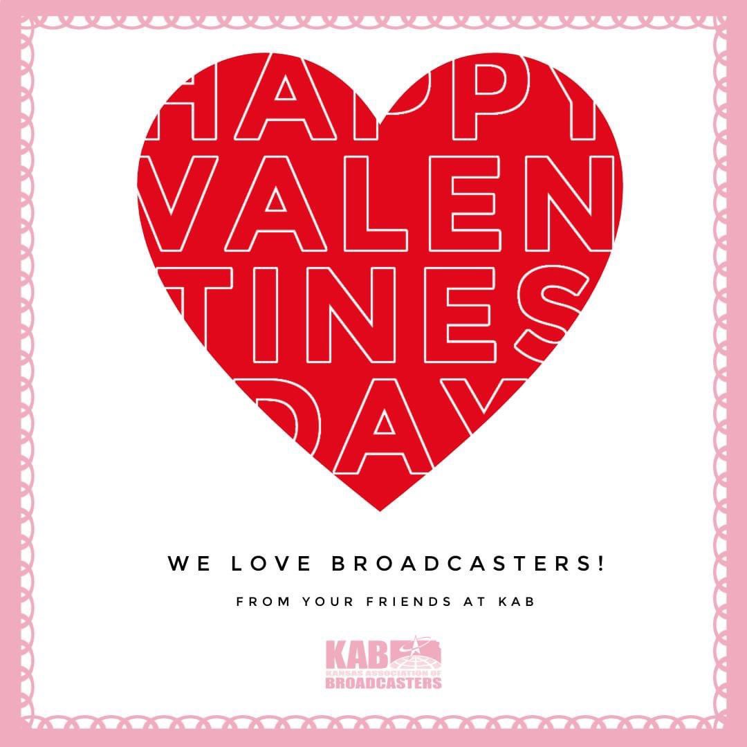 Happy Valentine's Day to all our wonderful Kansas Broadcasters! Keep spreading love and positivity through the airwaves. ❤🤍