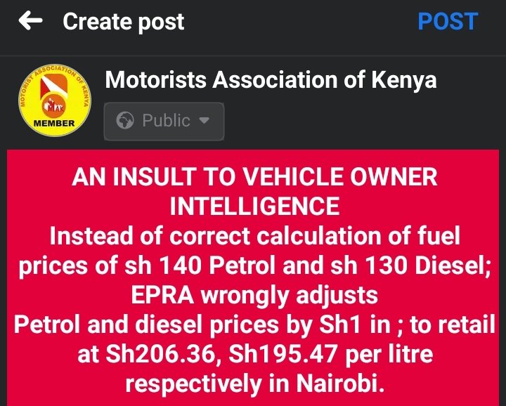 Motorist Association tweet media