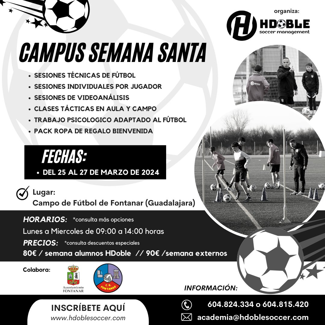 Ya tenemos fecha para nuestro campus de Semana Santa @hdoble_soccer ⚽️🩷

Aquí toda la info 👇🏻:
hdoblesoccer.com/campus-semana-…