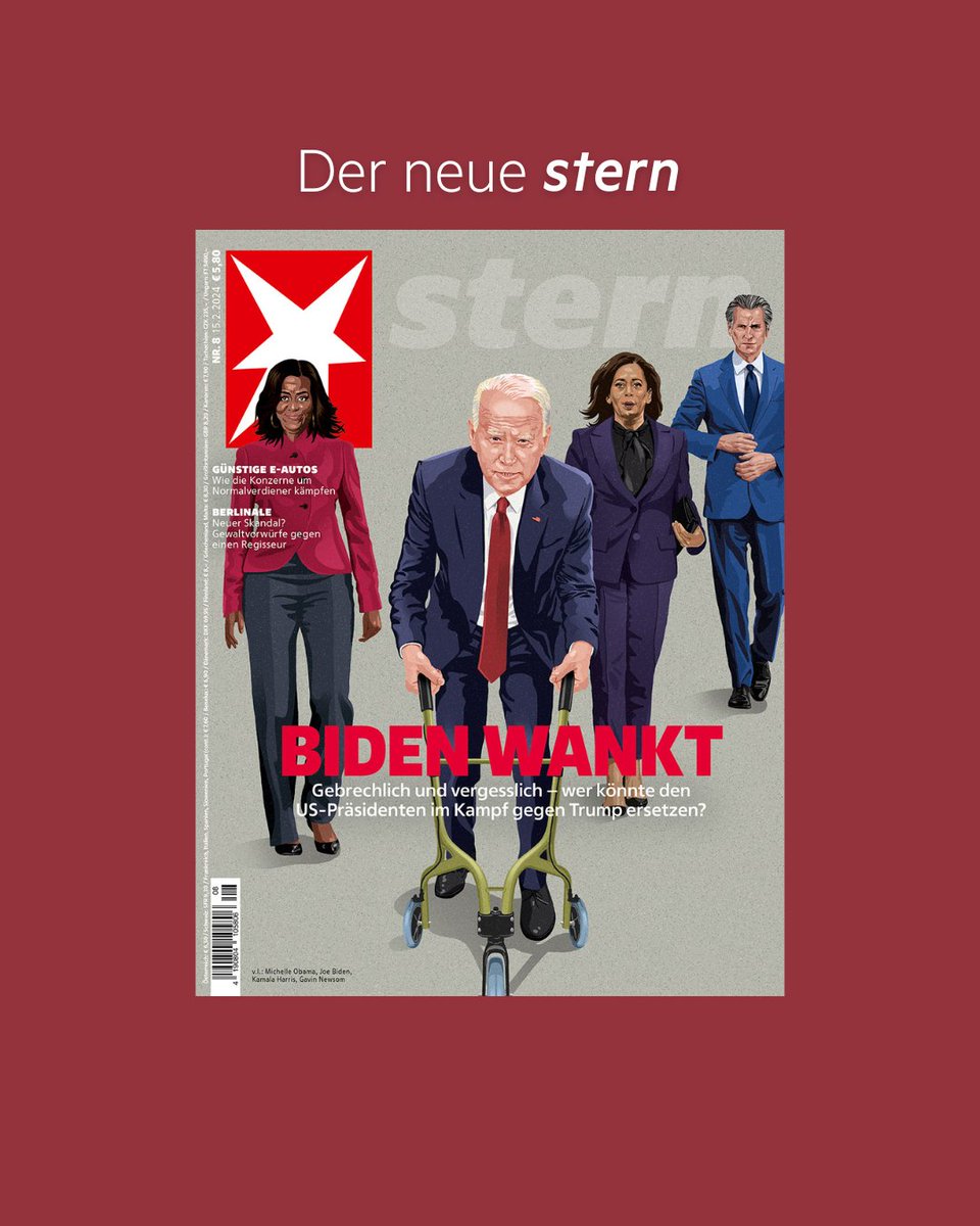 Joe #Biden ist alt, wirkt immer öfter vergesslich und gebrechlich. Doch wer könnte ihn ersetzen, im Kampf gegen Donald #Trump? Diese Frage stellen wir im neuen Heft und jetzt schon online: t1p.de/sh2pt