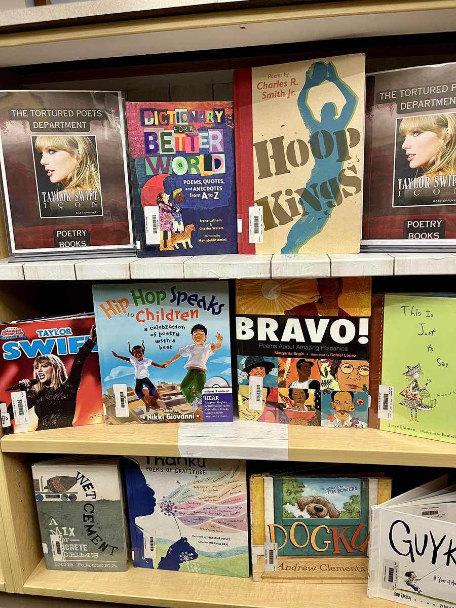 thegoodread's tweet photo. Let’s keep that momentum of #torturedpoetsdepartment going with some #poetry books, shall we?! #library #librarydisplays (yes I ran out of context paper 🫠) #taylorswift https://t.co/iCiOcrxcck