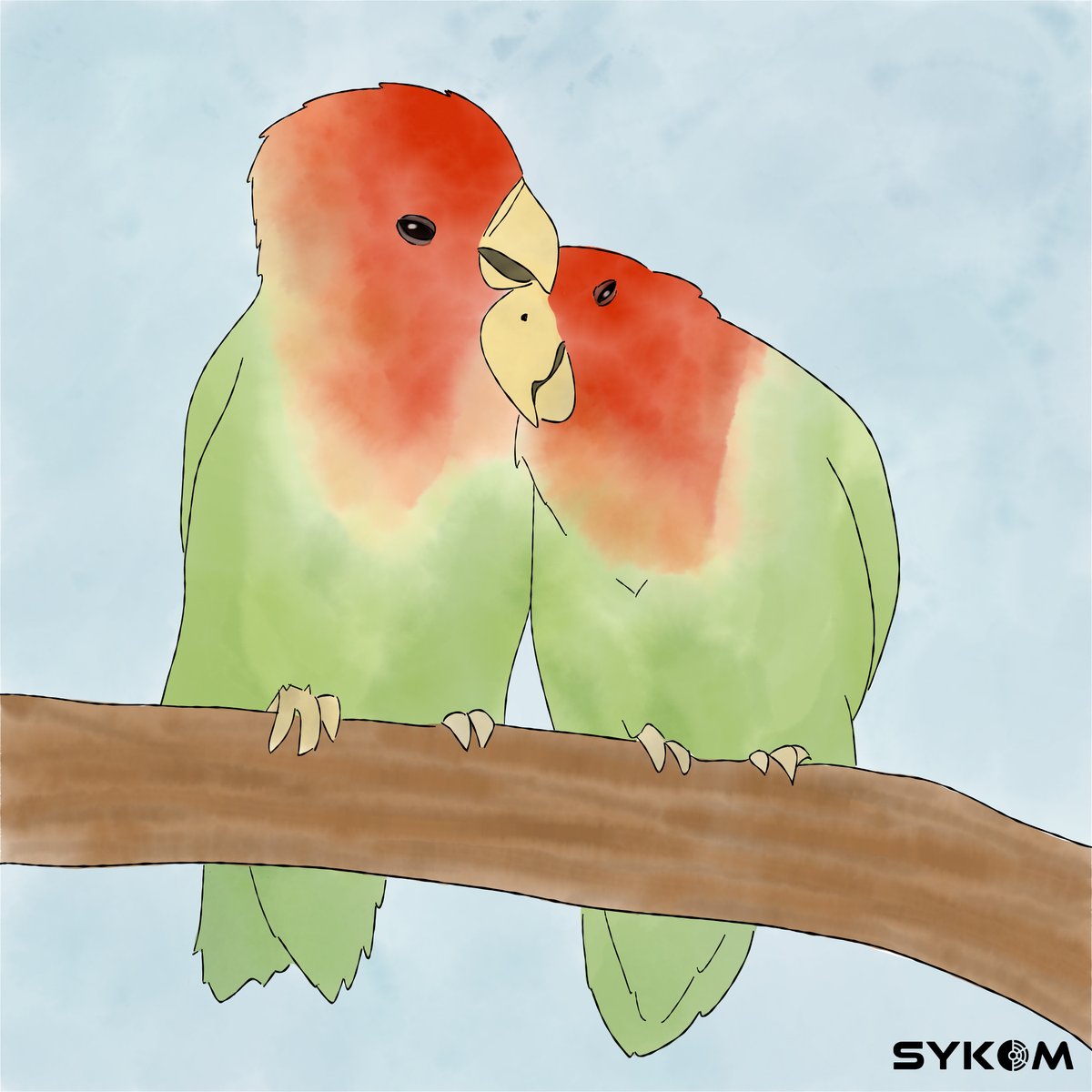 Happy #valentinesday ❤️ Lovebirds are very social affectionate parrots and form strong bonds with their mates and friends. They get their name because mated pairs will feed each other, resembling a kiss. 💋 #scicomm