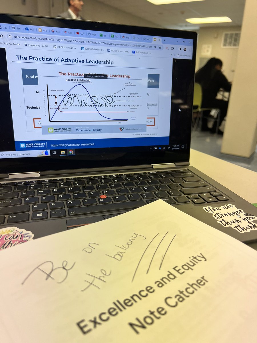 Learning today at the AP Meeting! Biggest takeaway? Take a moment to step back from the dance floor and look from the balcony. A shift in perspective might yield more effective institutional change. Thanks, @WCPSSTeam !