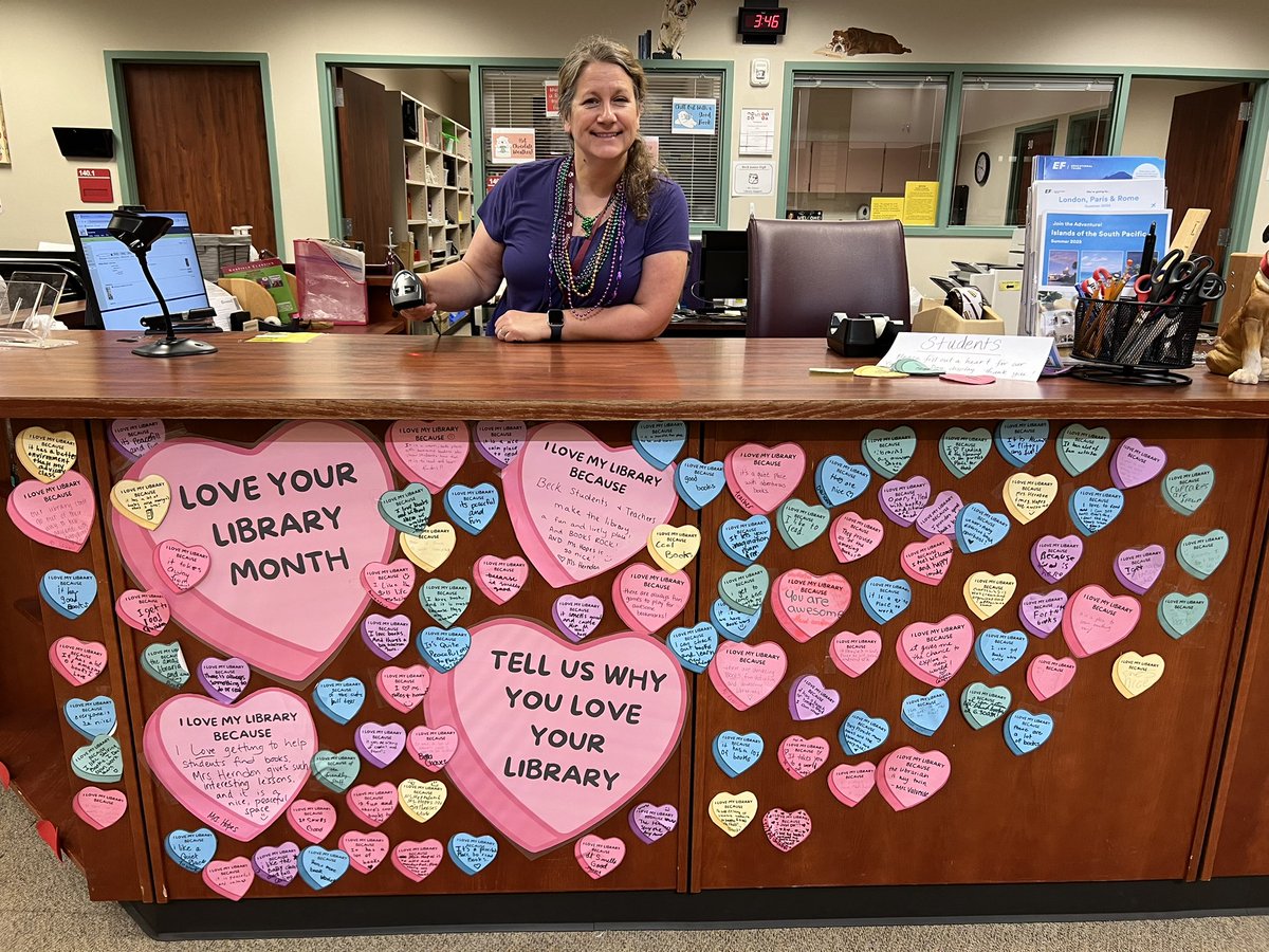 Did you know that it is #loveyourlibrary month! We have loved seeing the love pour in as students and staff tells us why they love their library! @katy_libraries @BeckJuniorHigh @librarianerh #connectatbeck #katylibraries #librariesrock #LibraryLoversDay