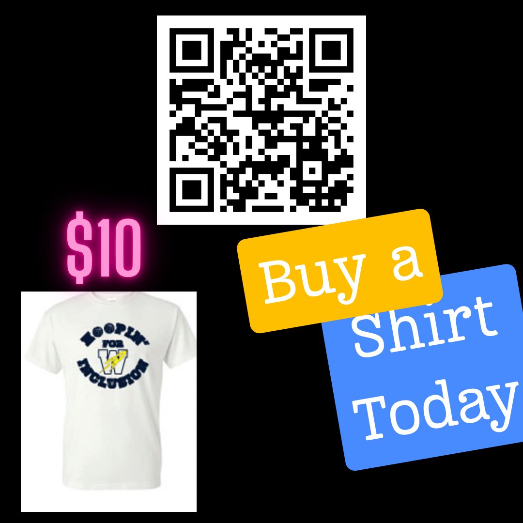Buy a shirt and come watch our Hoopin for Inclusion basketball game next Friday!