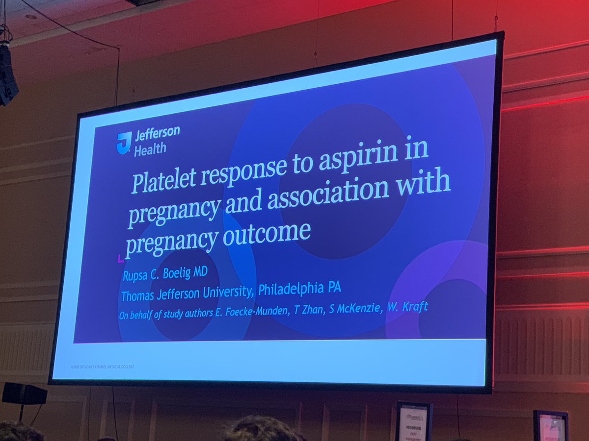 Honored to present our evaluation of individual characteristics impacting aspirin response in pregnancy and prediction of perinatal outcomes! #SMFM24 @MySMFM @NICHD_NIH @MarchofDimes