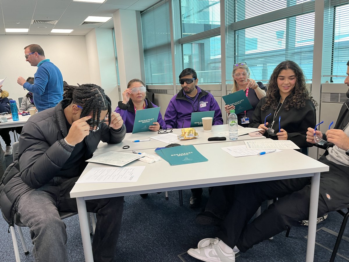 lucywimss's tweet photo. What a great day yesterday, delivering two VI awareness sessions to 30 @ethosfarmUK staff with Nikki and Amrit from London @SLCouncils. Their staff support BPS people at airports and shopping centres across London and the East of England. Really felt like we made a difference! https://t.co/8sAIJ9p836