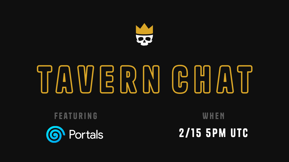 We are looking forward to hosting <a href="/_portals_/">Portals</a> in the Commonwealth tomorrow for a Tavern Chat.

💀👑