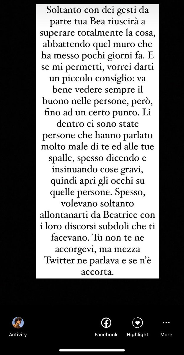 alexiss356's tweet photo. Ho messo queste storie nel mio profilo Instagram taggando Vittorio, per esporgli il mio pensiero riguardo tutta la situazione con Bea. Lui le ha visualizzate tutte, quindi vuol dire che ha letto. Nei commenti aggiungo le altre 2 foto 👇🏻 
#grandefratello #vittuzzi https://t.co/2NNa50O2He