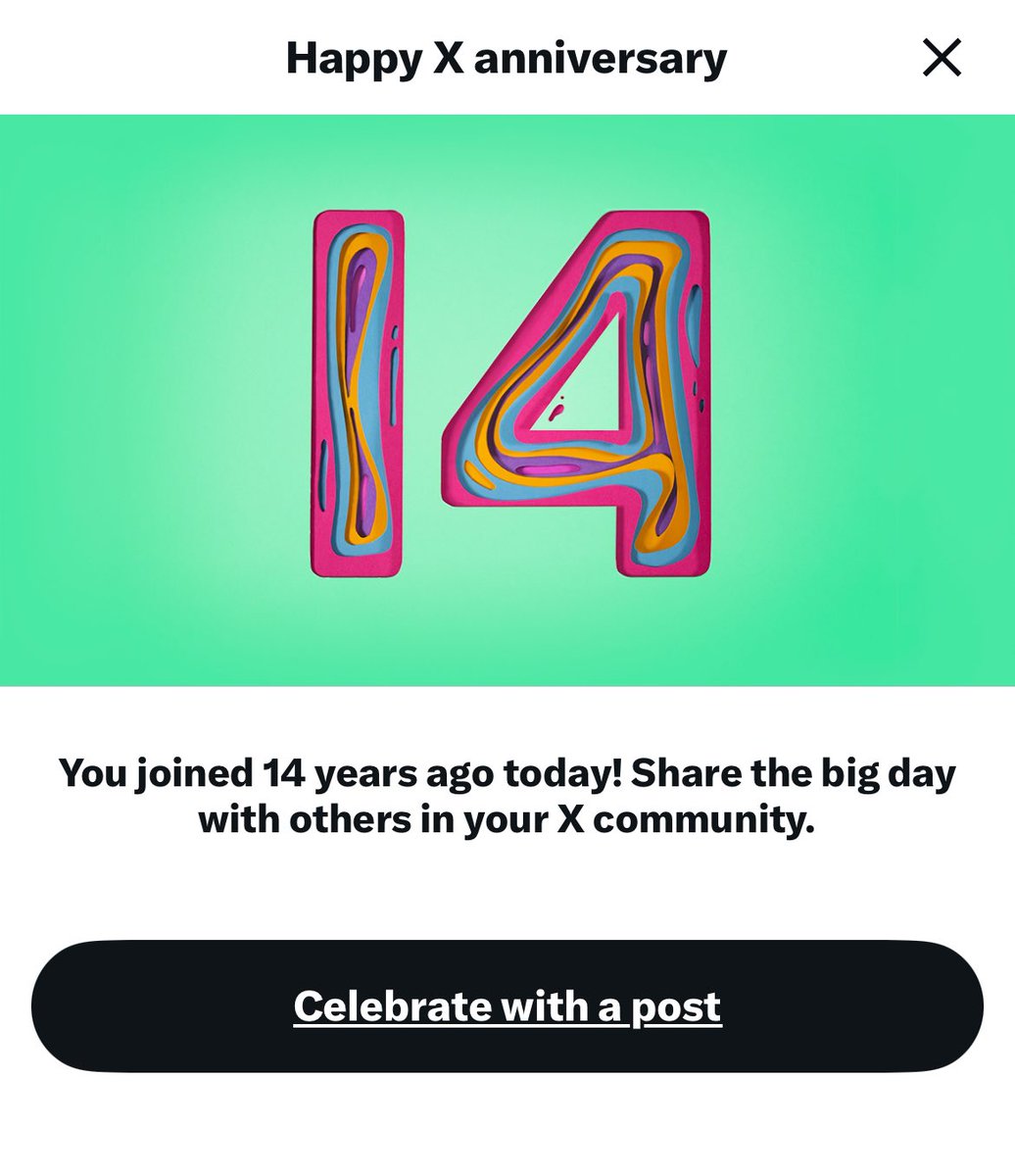 SeydaCASKURLU's tweet photo. Do you remember when you joined X? I do! #MyXAnniversary https://t.co/QuPltb7ZPl
