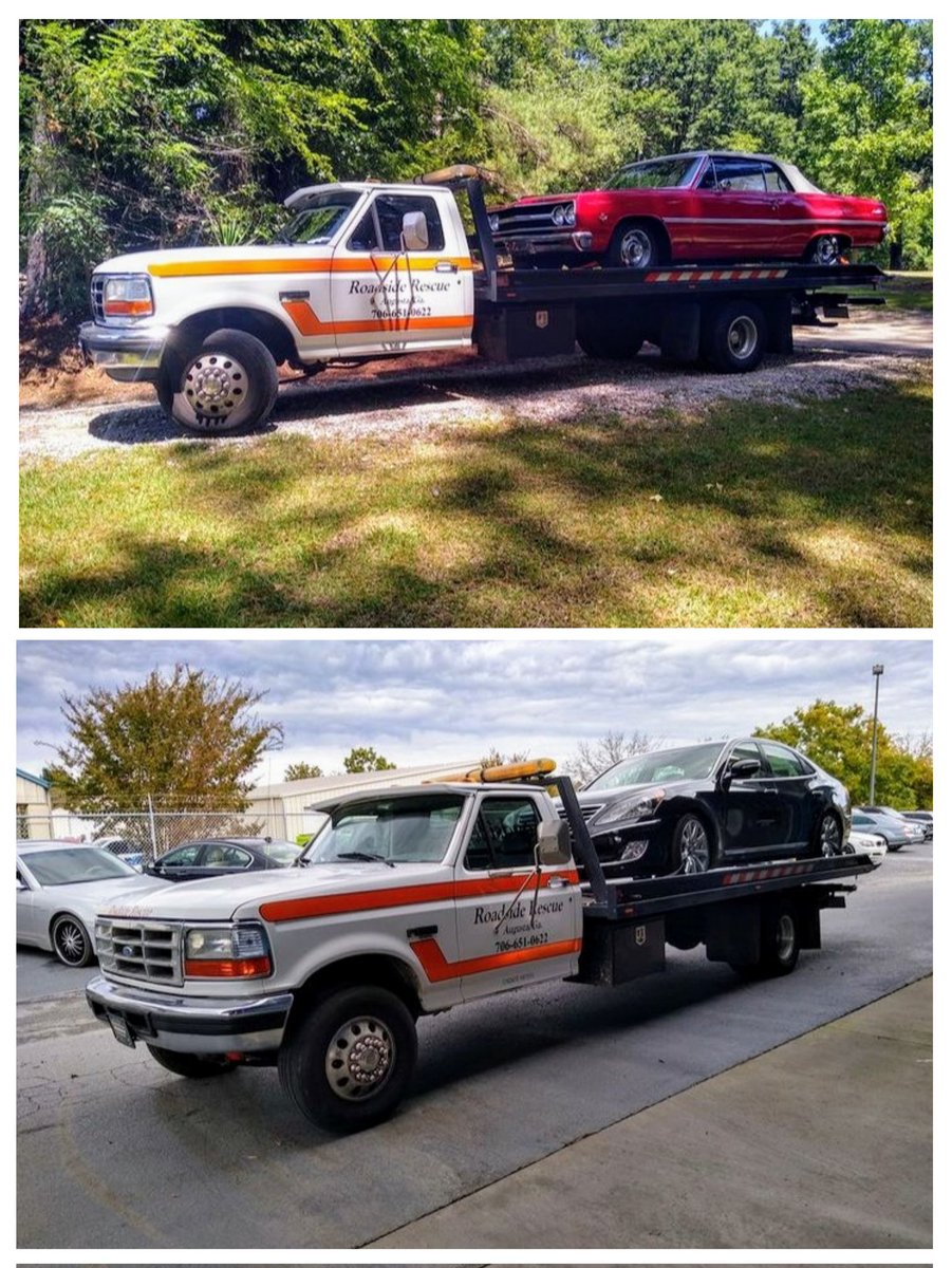 RoadsideRescue's tweet photo. Older? Newer? We got you! Roadside Rescue... Professional Affordable assistance from a name you can trust since 1991.
We are committed to continuously providing courteous on time service. 
We're located downtown. #towaugusta https://t.co/ymOotLNdlv